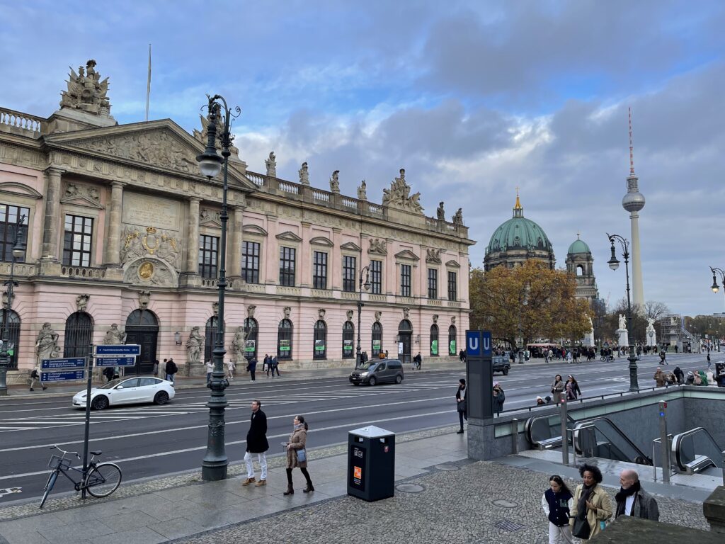 A busy Unter Del Linden in Berlin